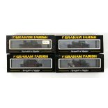 Four Graham Farish N gauge diesel shunters:371-050 class 04 diesel shunter D2246 BR green wasp