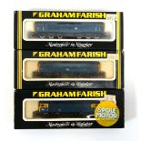 Three Graham Farish N gauge diesel loco's:8315 class 33 diesel BR blue,8065 class 31 diesel BR