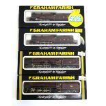 Four Graham Farish N gauge steam loco's and tenders:1201 4P Class tender loco LMS maroon x 2,1815