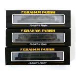 Three Graham Farish N gauge diesel loco's:371-602 class 42 diesel D814 Dragon BR green,371-201 class