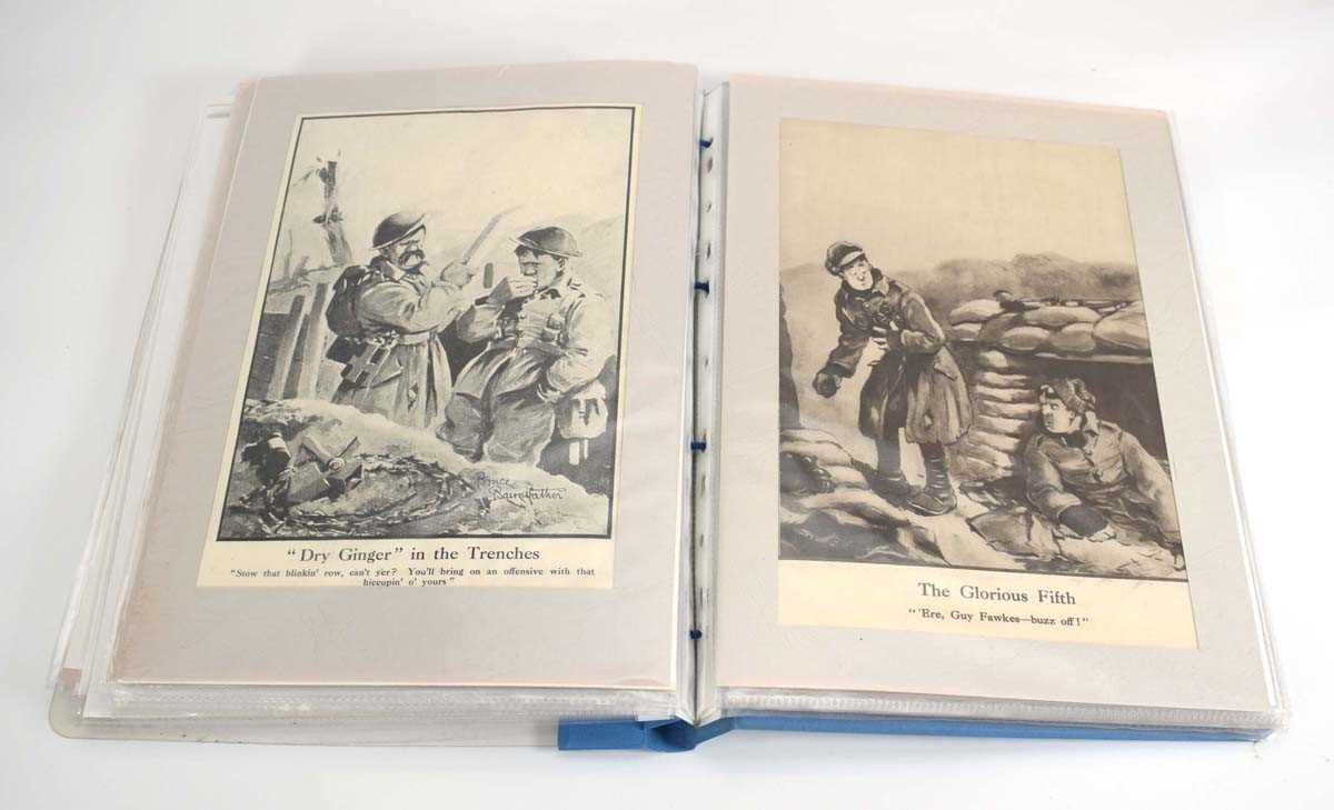 After Bruce Bairnsfather (1887-1959), an album of First World War 'Fragments from France' prints,