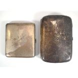 A late Victorian silver and parcel gilt cigarette case of cushioned rectangular form, maker WN GN,