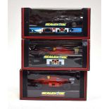 Three Scalextric slot cars:C195 Ferrari F40,C319 Ferrari 643 F1 andC457 Ferrari F1, all boxed (3)All