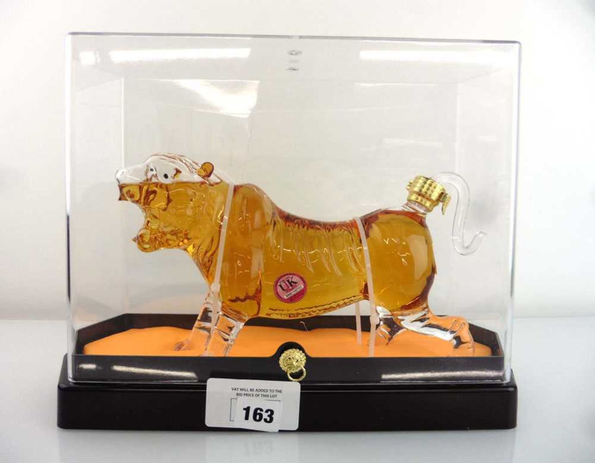 +VAT A Napoleon XO Brandy in a Tiger Decanter & case 70cl 40% (Note VAT added to bid price)