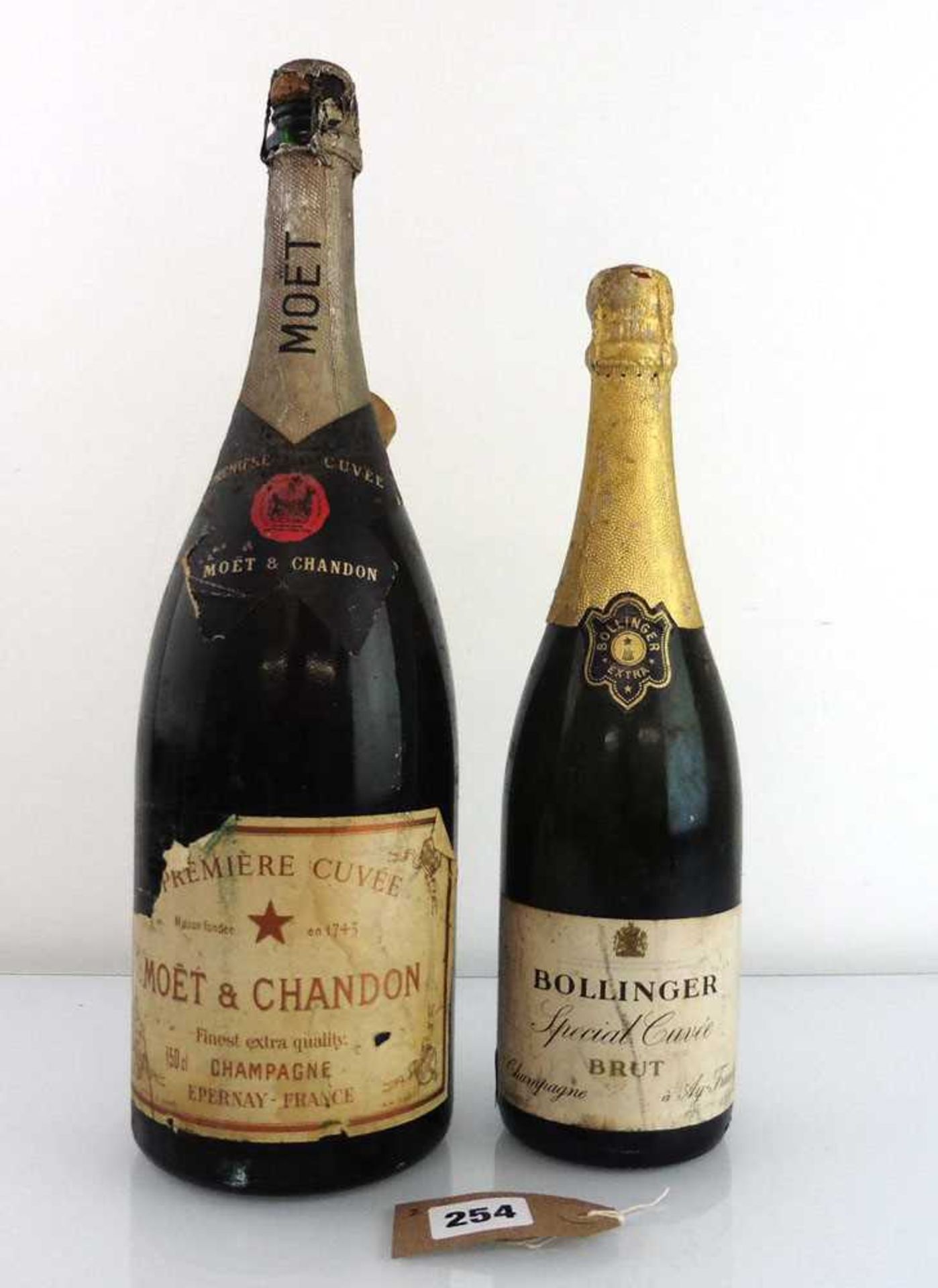 2 old bottles, 1x Magnum of Moet & Chandon Premiere Cuvee Finest Extra Quality Champagne 1.5 litre &