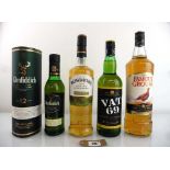 4 various bottles, 1x Bowmore Islay Small Batch Reserve Single Malt Scotch Whisky, Bourbon Cask
