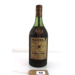 An old bottle of J & F Martell Cordon Bleu Cognac Reserve Limitee No. CE9929 circa 1960's 24 fl oz