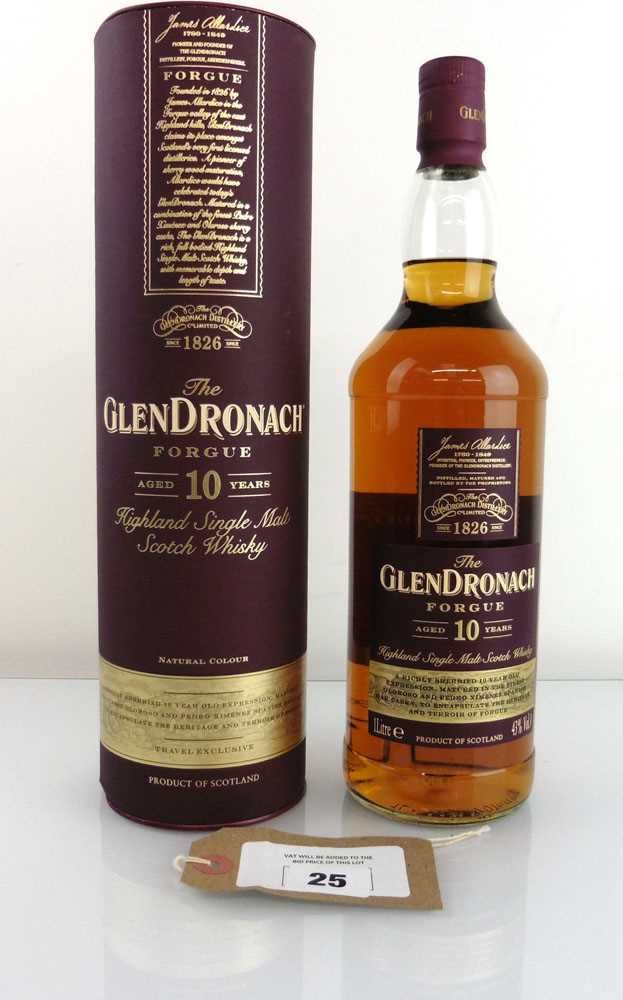 +VAT A bottle of The GlenDronach Forgue 10 year old Highland Single Malt Scotch Whisky with