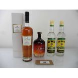 +VAT 4 bottles, 1x Frapin 1270 Grande Champagne Cognac 1ier Cru Single Family Estate with box 40%