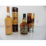 2 old bottles, 1x Chivas Regal 12 year old Premium Scotch Whisky Celebration Series 1801-2001 No 6