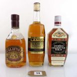 3 old bottles circa 1970's , 1x Stewarts Cream of the Barley Rare Blended Scotch Whisky 26 2/3 fl oz