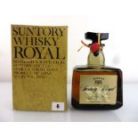 A bottle of Suntory Royal blended Japanese Whisky circa 1980s with box 75cl 43%Capsule good, Label