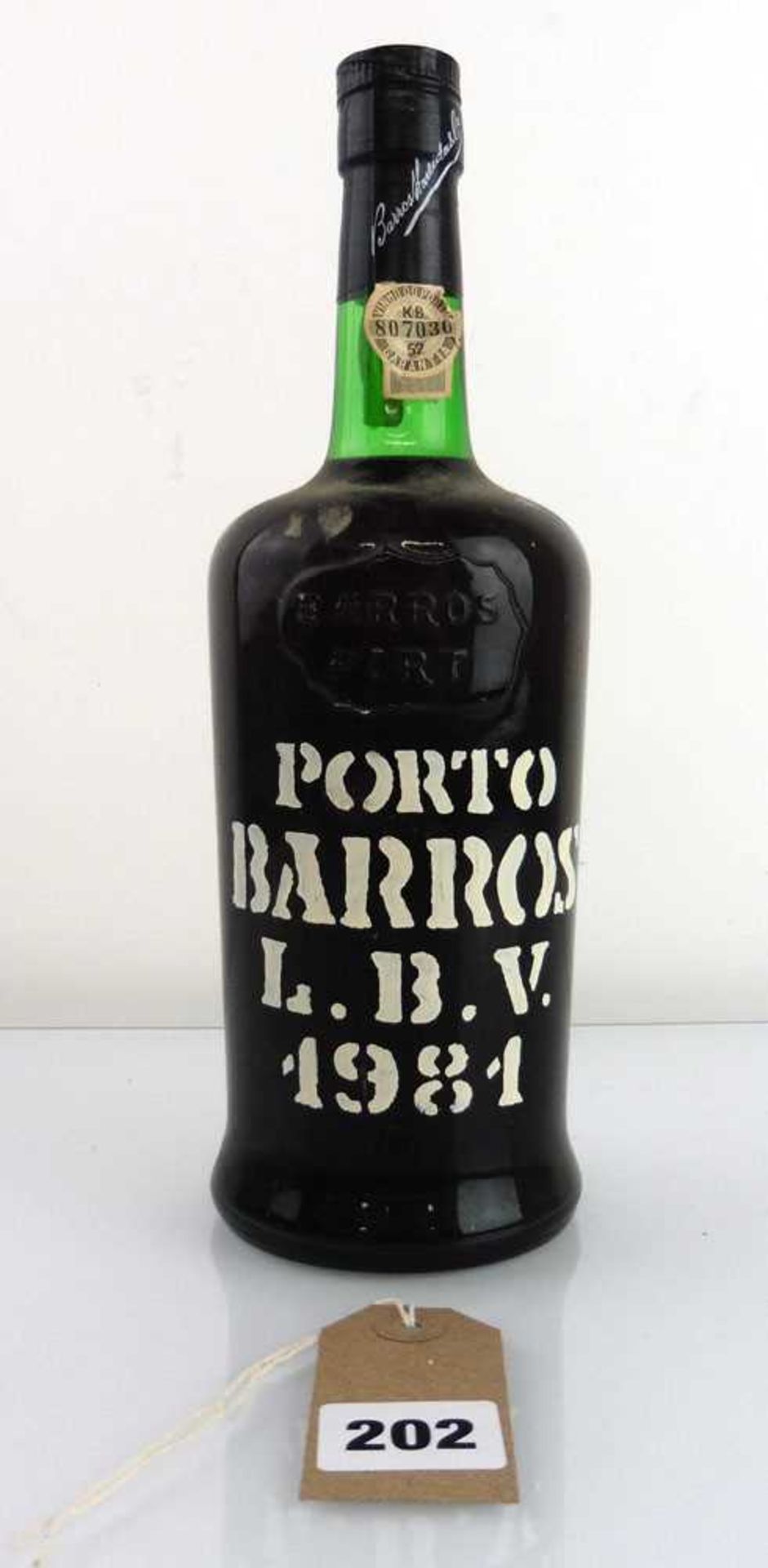 A bottle of Barros 1981 Late Bottled Vintage Port Portugal (Ullage top shoulder)