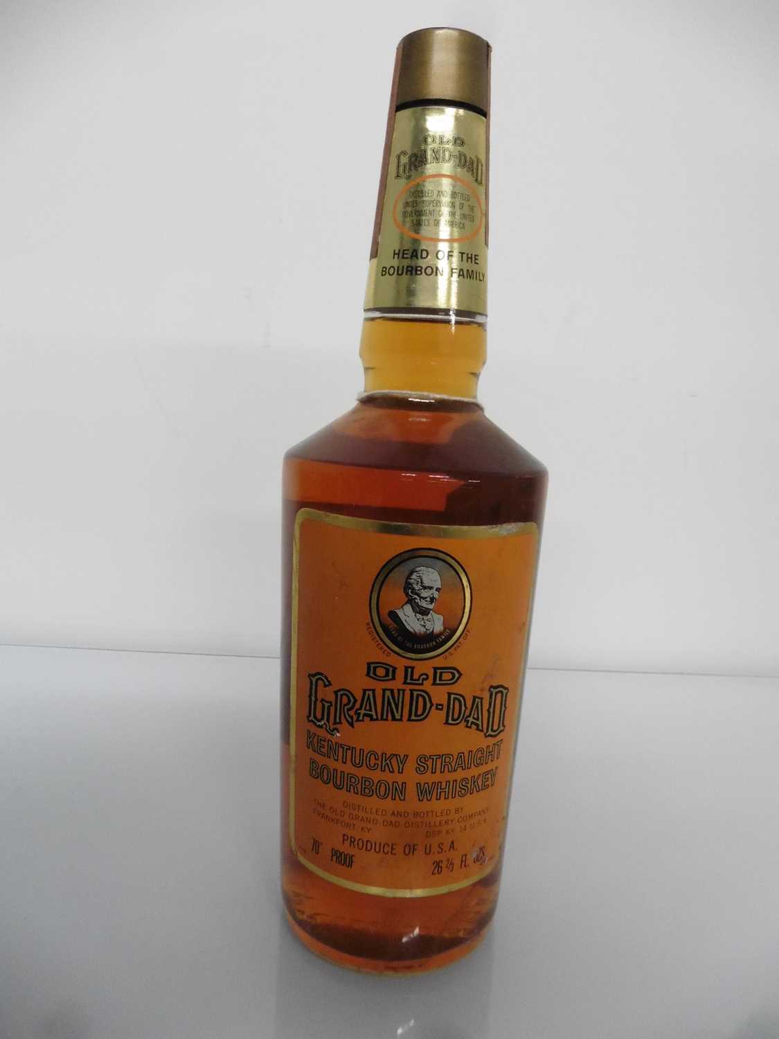 2 old bottles, 1x Old Grandad Kentucky Straight Bourbon Whiskey circa 1970's 26 2/3 fl oz70 - Image 2 of 8