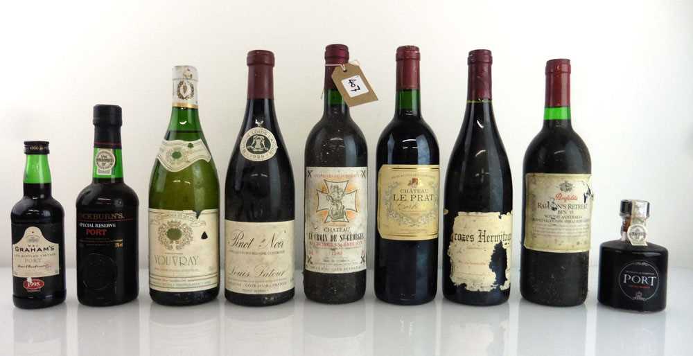 9 various bottles, 1x Chateau La Croix de Saint-Georges 1999 Saint-Georges-Saint-Emilion, 1x