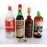 4 bottles, 1x Borzoi London Dry Imperial Vodka 26 2/3 fl oz 65.5 proof, 1x Sonnema Berenburg Jenever