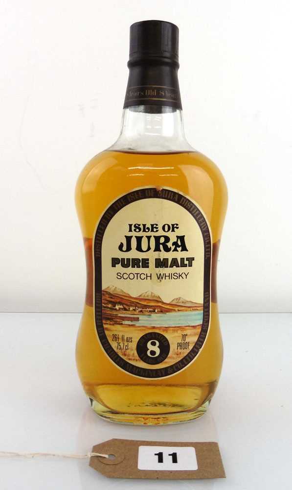 A bottle of Isle of Jura 8 year old Pure Malt Scotch Whisky, circa 1970's 26 2/3 fl oz 75.7cl 70