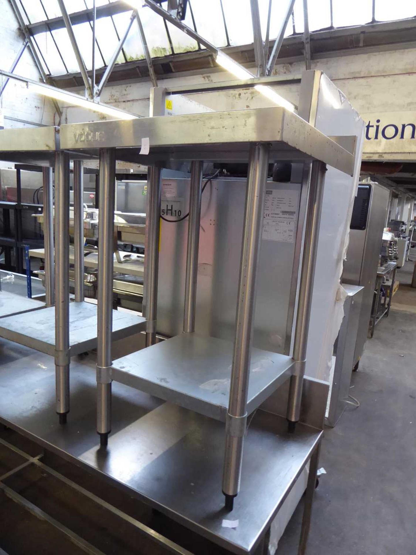 +VAT 60cm stainless steel preparation table with shelf under