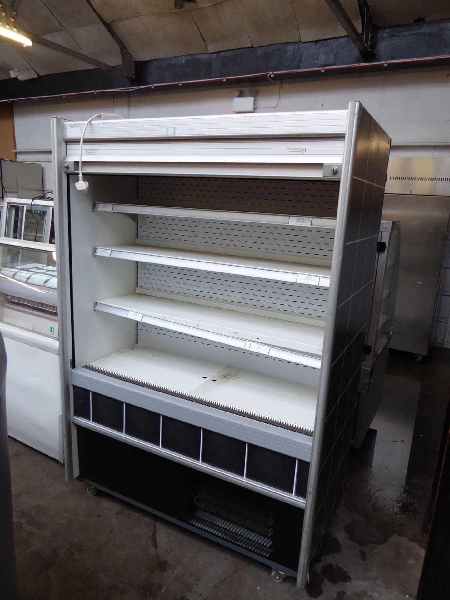 128cm multideck refrigerated display fridge with roller curtain