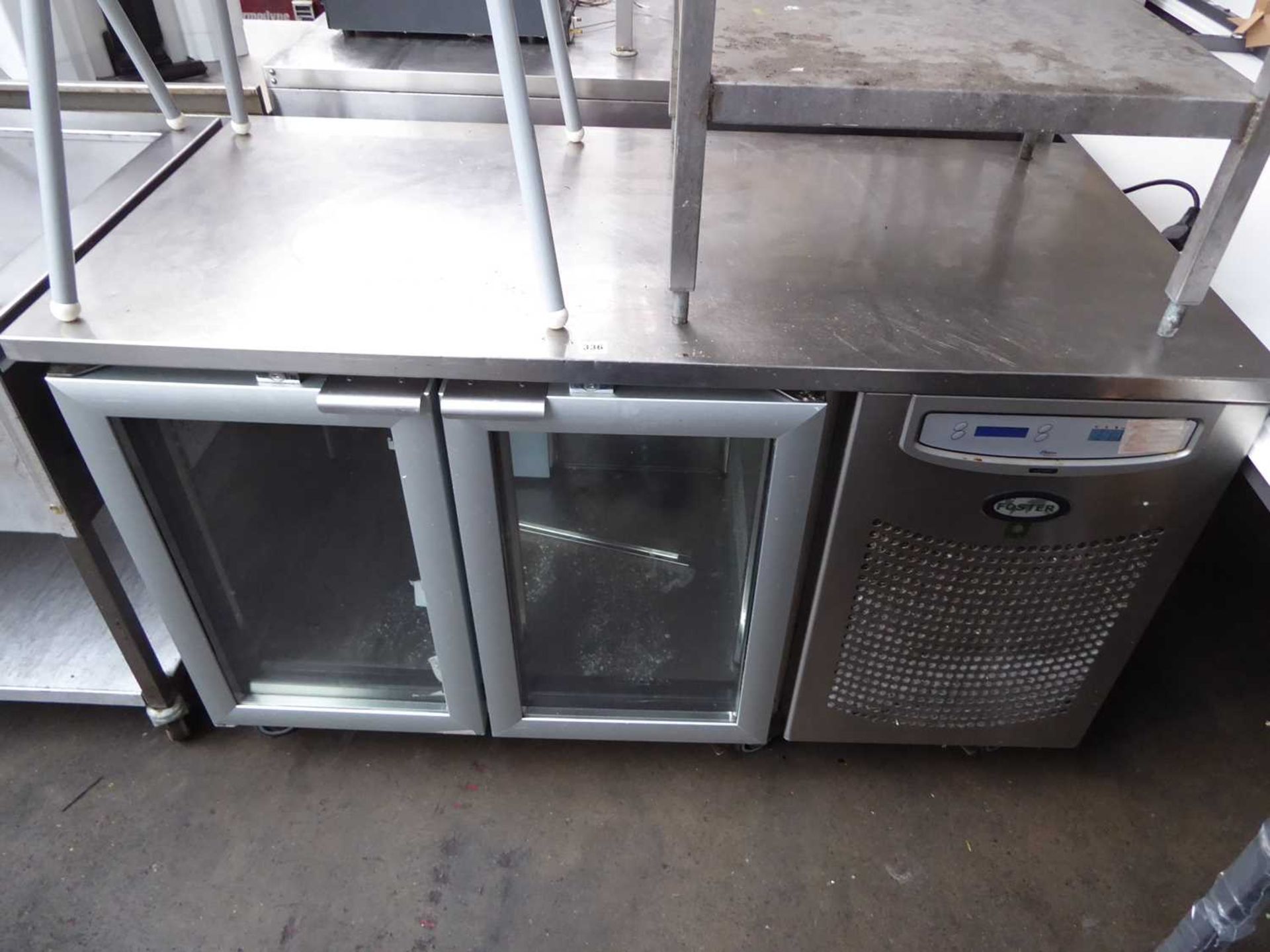 140cm Foster EPrem1/2H double glazed door counter fridge (gas R134A)