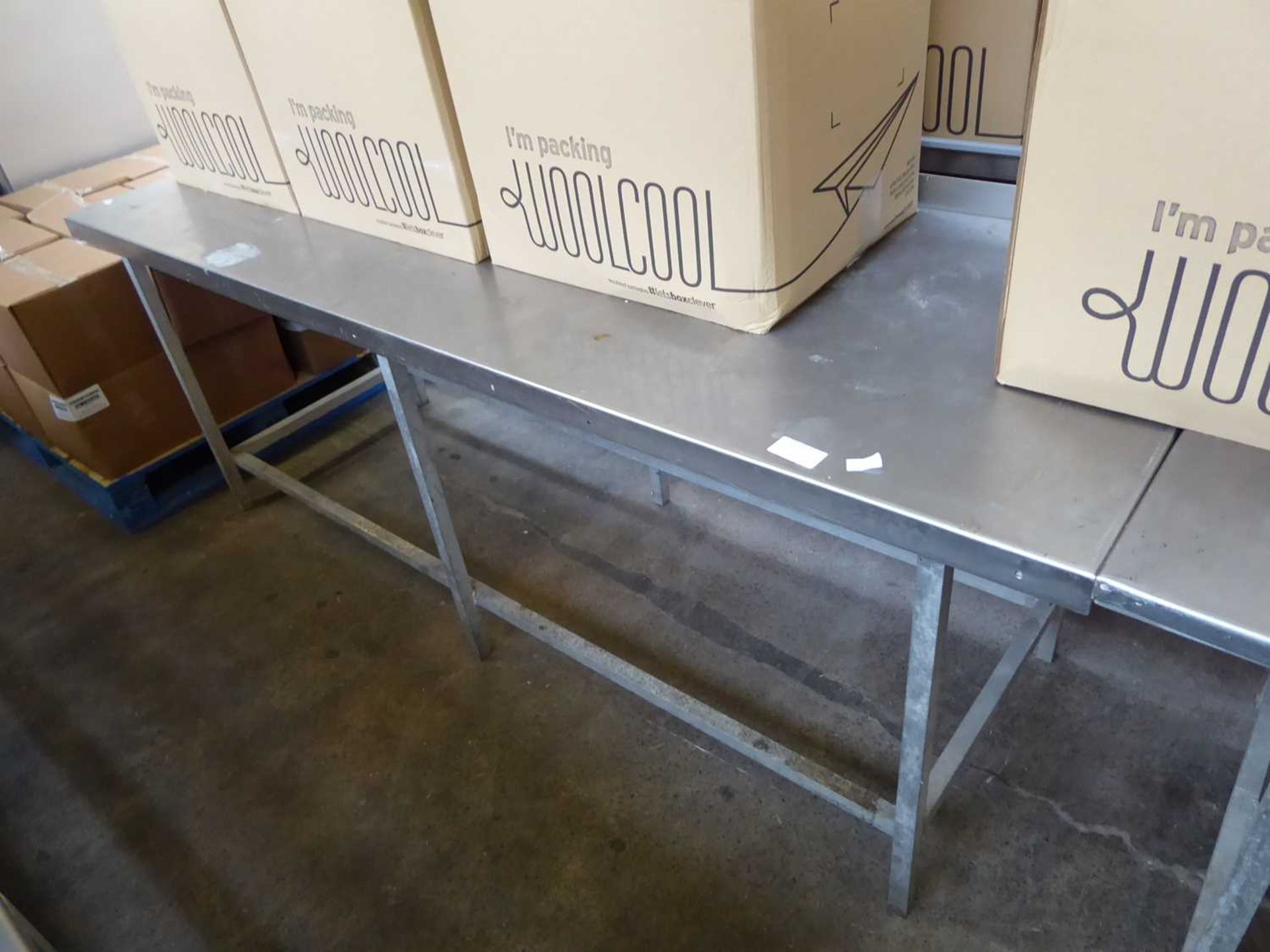 +VAT 238cm stainless steel preparation table