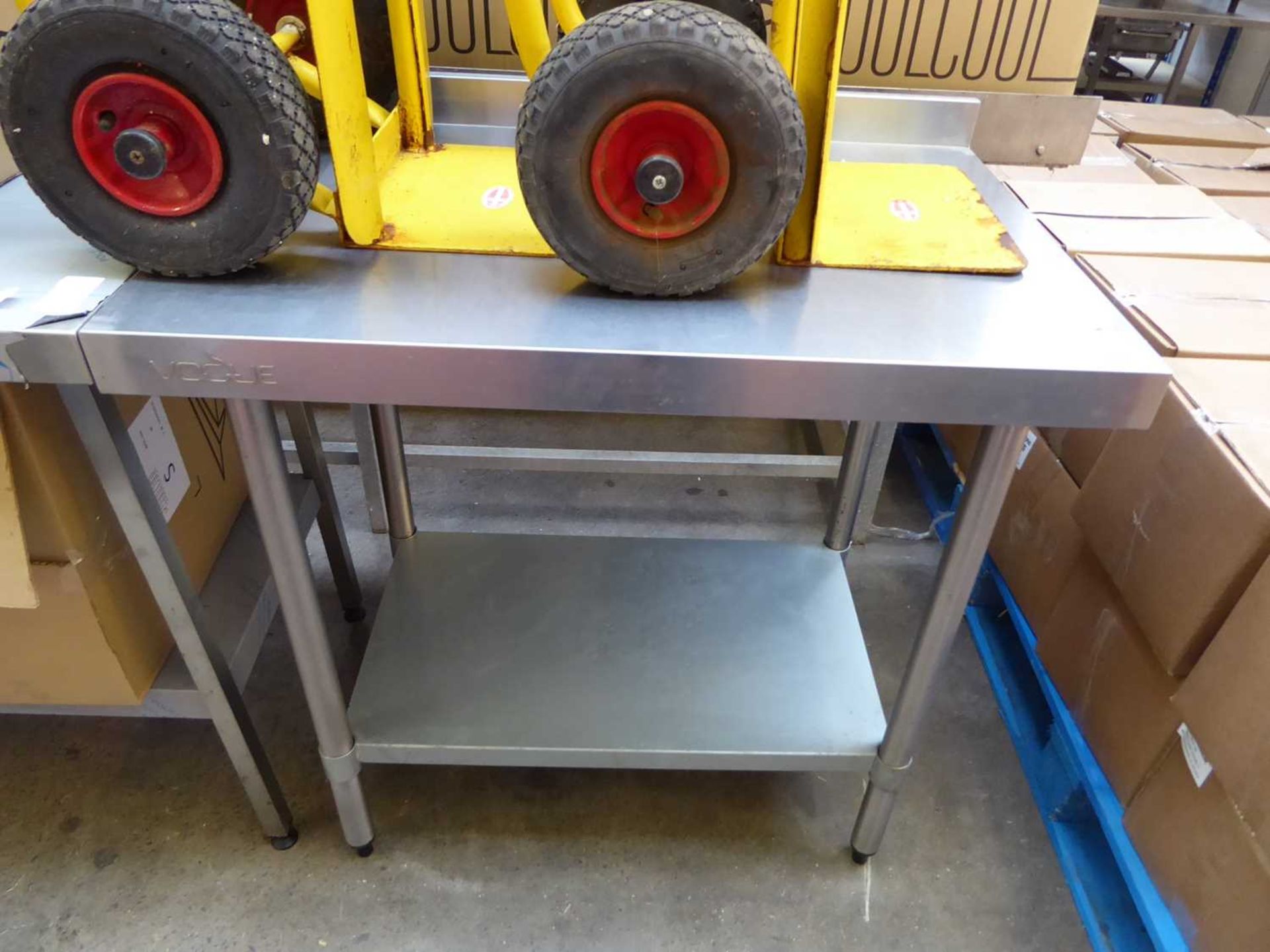 +VAT 90cm stainless steel preparation table with shelf under