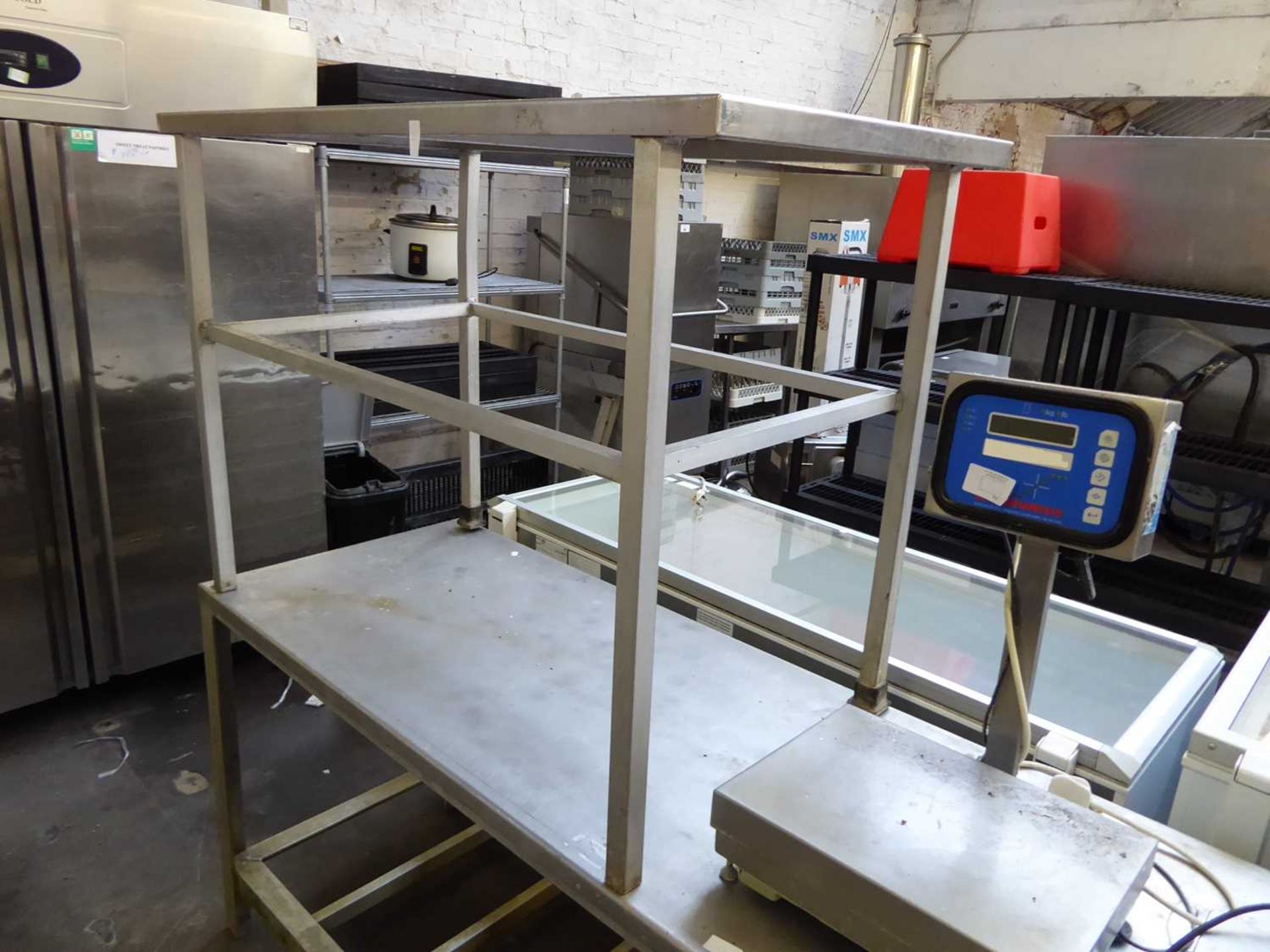 +VAT 125cm stainless steel preparation table