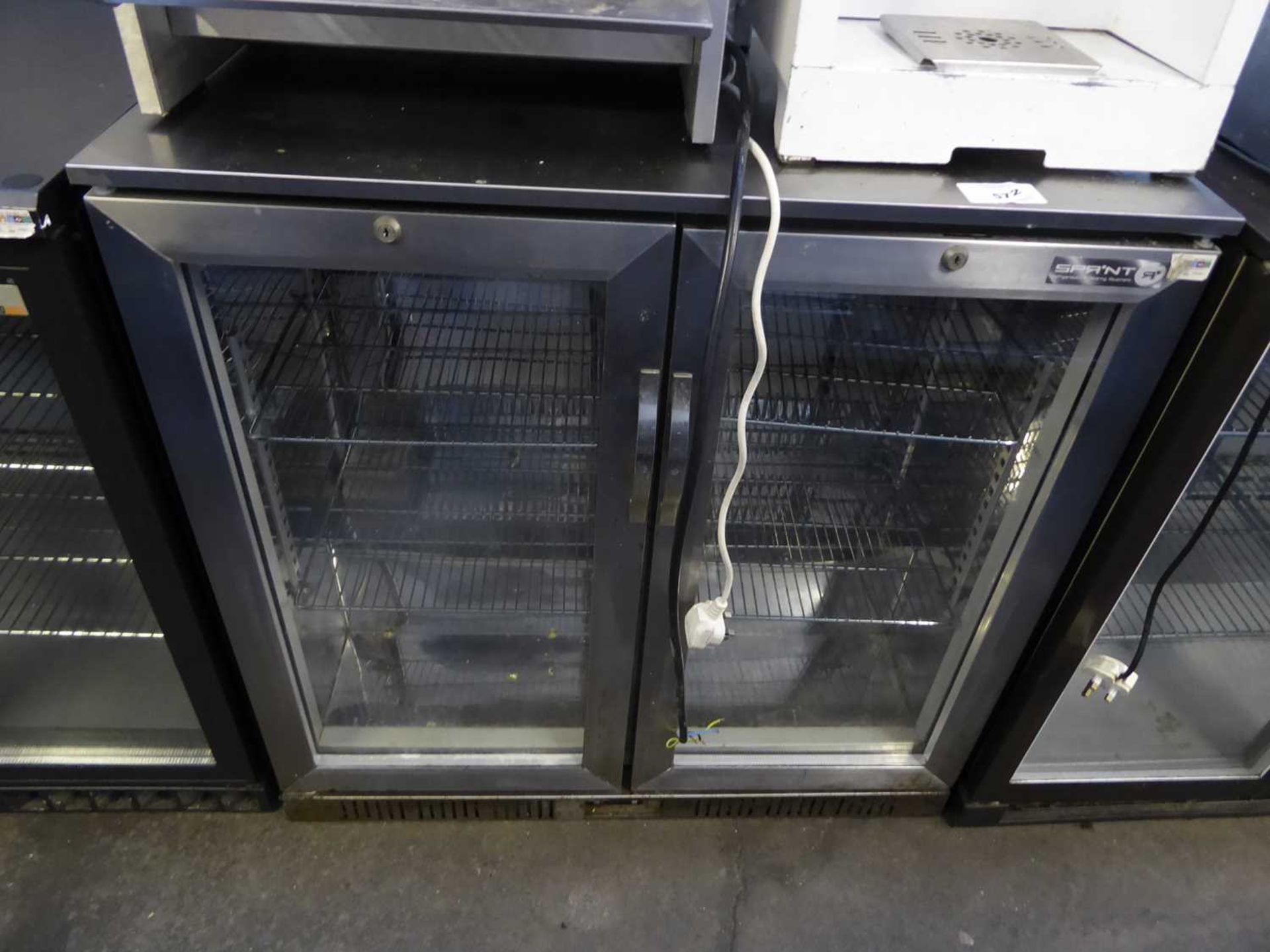 +VAT 90cm Sprint under counter 2 door display fridge