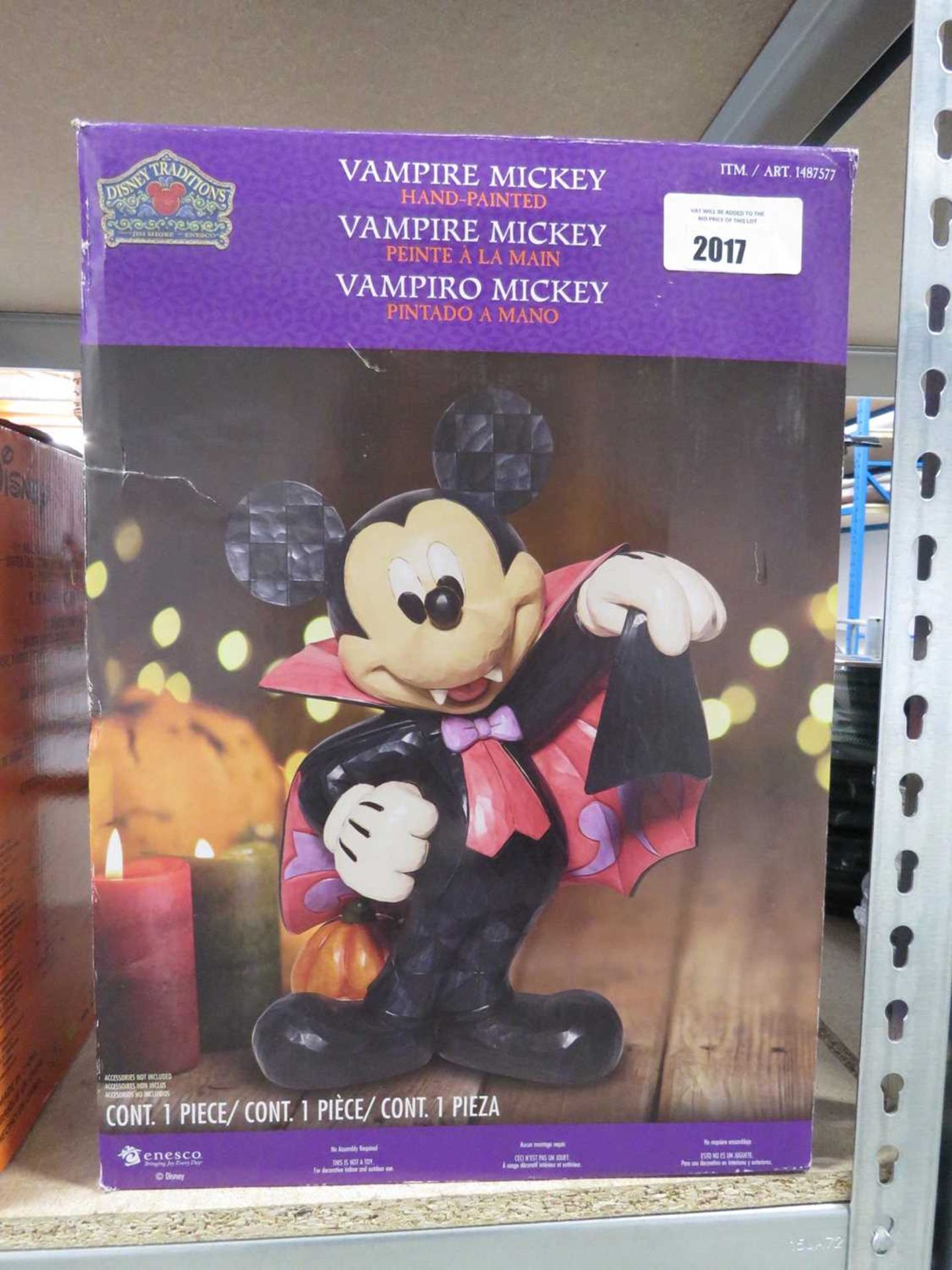 +VAT Boxed Disney Traditions hand painted vampire Mickey Mouse