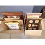 2 boxes containing a quantity of picture frames