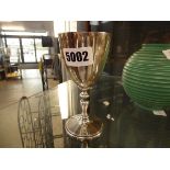 Silver wine goblet