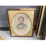 Pair of framed and glazed engravings of portraits of gentlemen