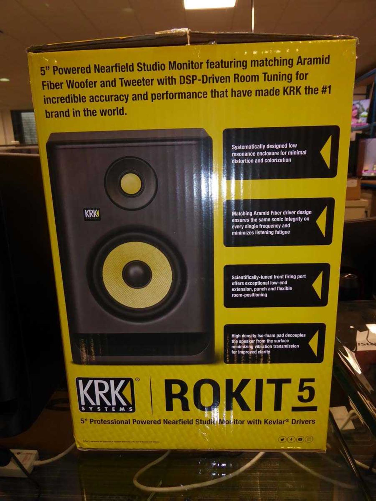 +VAT KRK Systems Rokit 5 powered studio monitors with boxes - Image 2 of 2