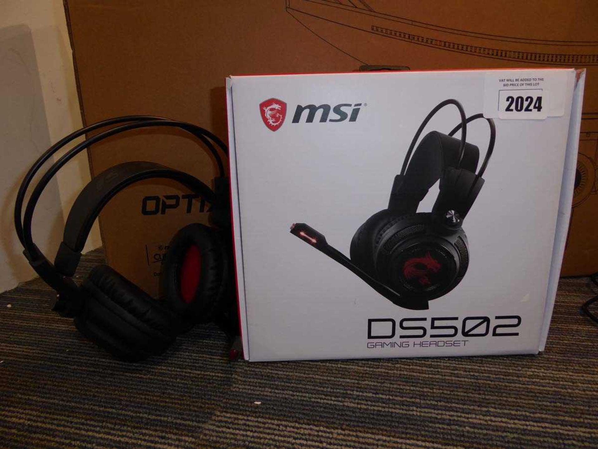 +VAT MSI PC gaming headset model DS502 with box