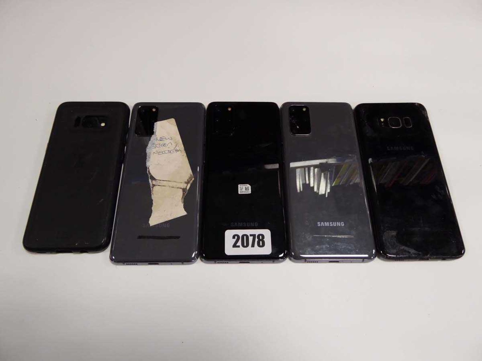 5 various Samsung mobile phones including Samsung Galaxy S8 Plus, sold for spares and repairs - Image 2 of 2