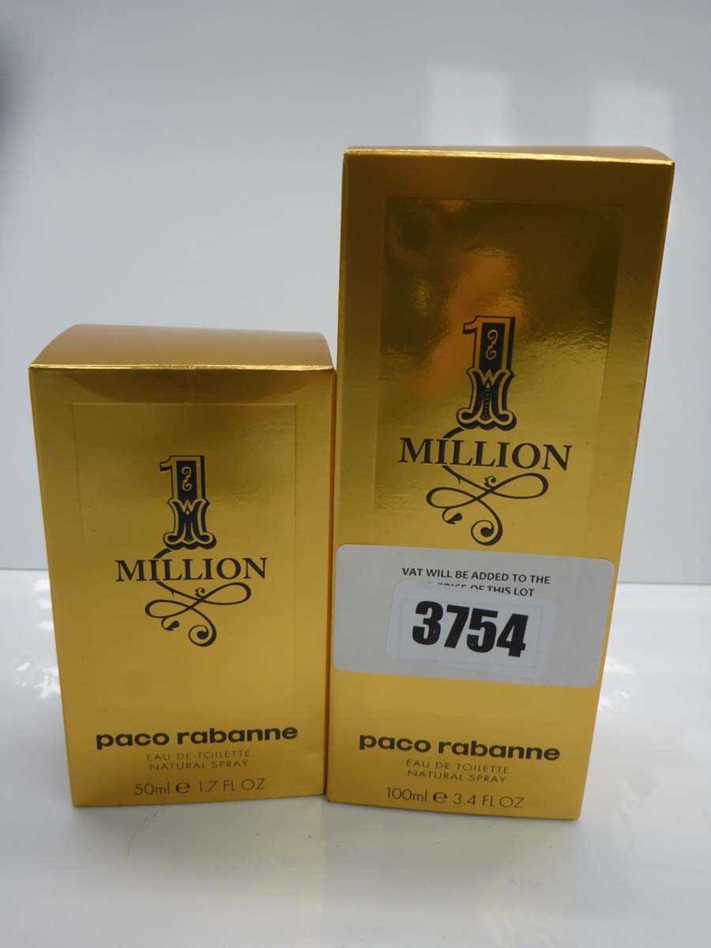 +VAT 2 x Paco Rabanne 1 Million eau de toilette 100ml & 50ml