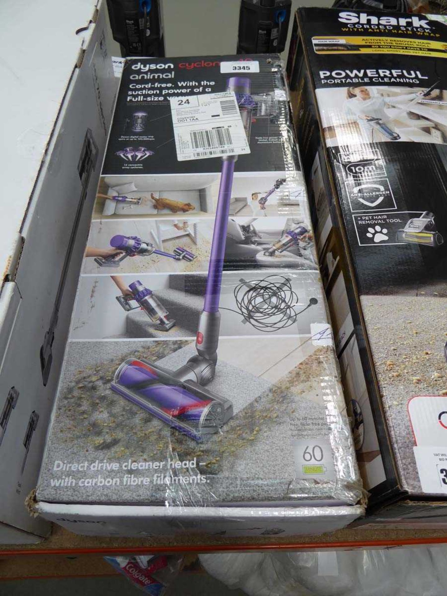 +VAT Dyson Cyclone V10 animal hand held hoover with box and accessories