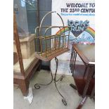 Brass and oak Victorian sheet music stand