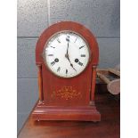 (3) Dome topped Edwardian mantel clock