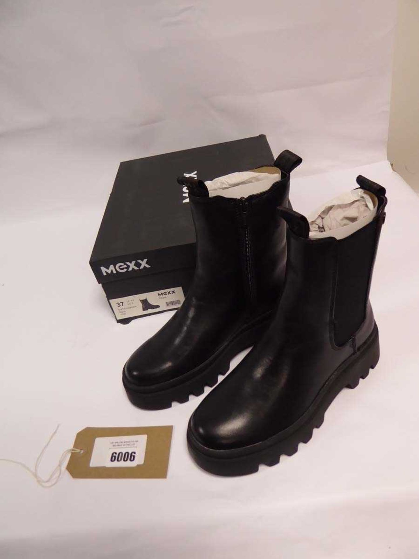 +VAT Pair of boxed Mexx Kayra ankle boots, size 4.5