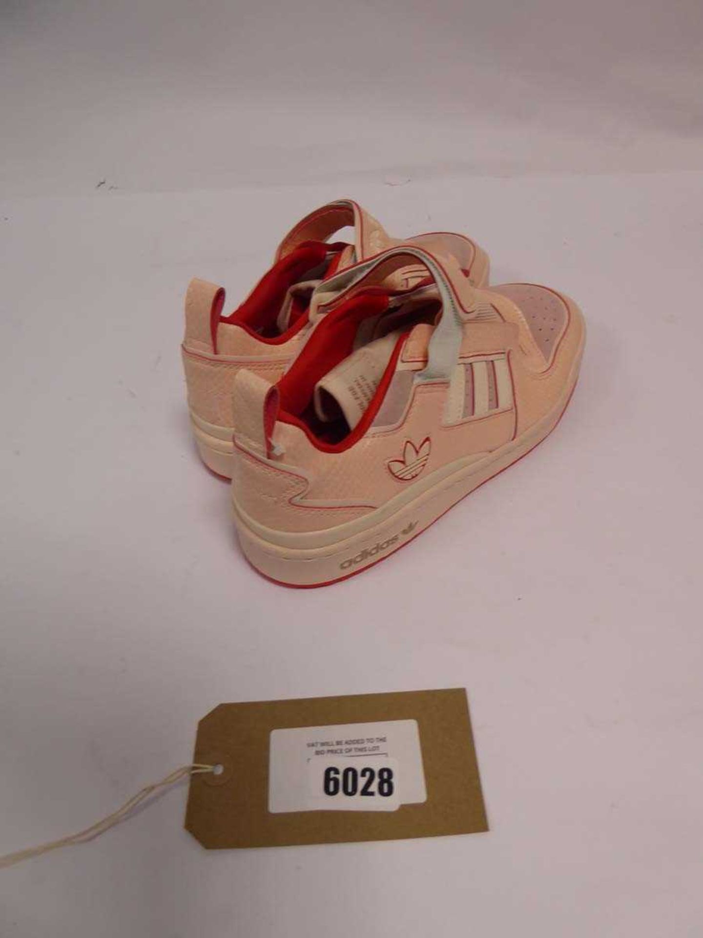 +VAT Unboxed pair of Adidas forum plus pink S.E.E.D trainers, size 6.5 - Image 2 of 3
