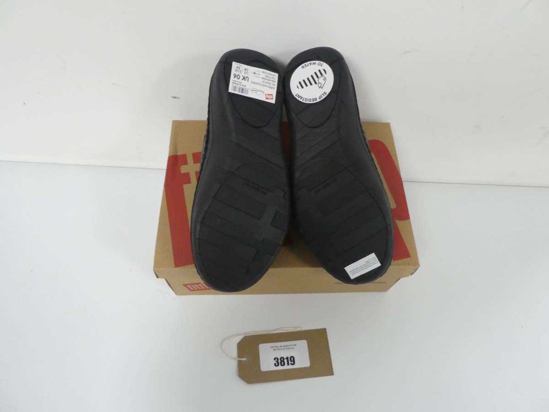 +VAT Fitflop Superloafer in black leather size UK6 (Boxed) - Image 3 of 3