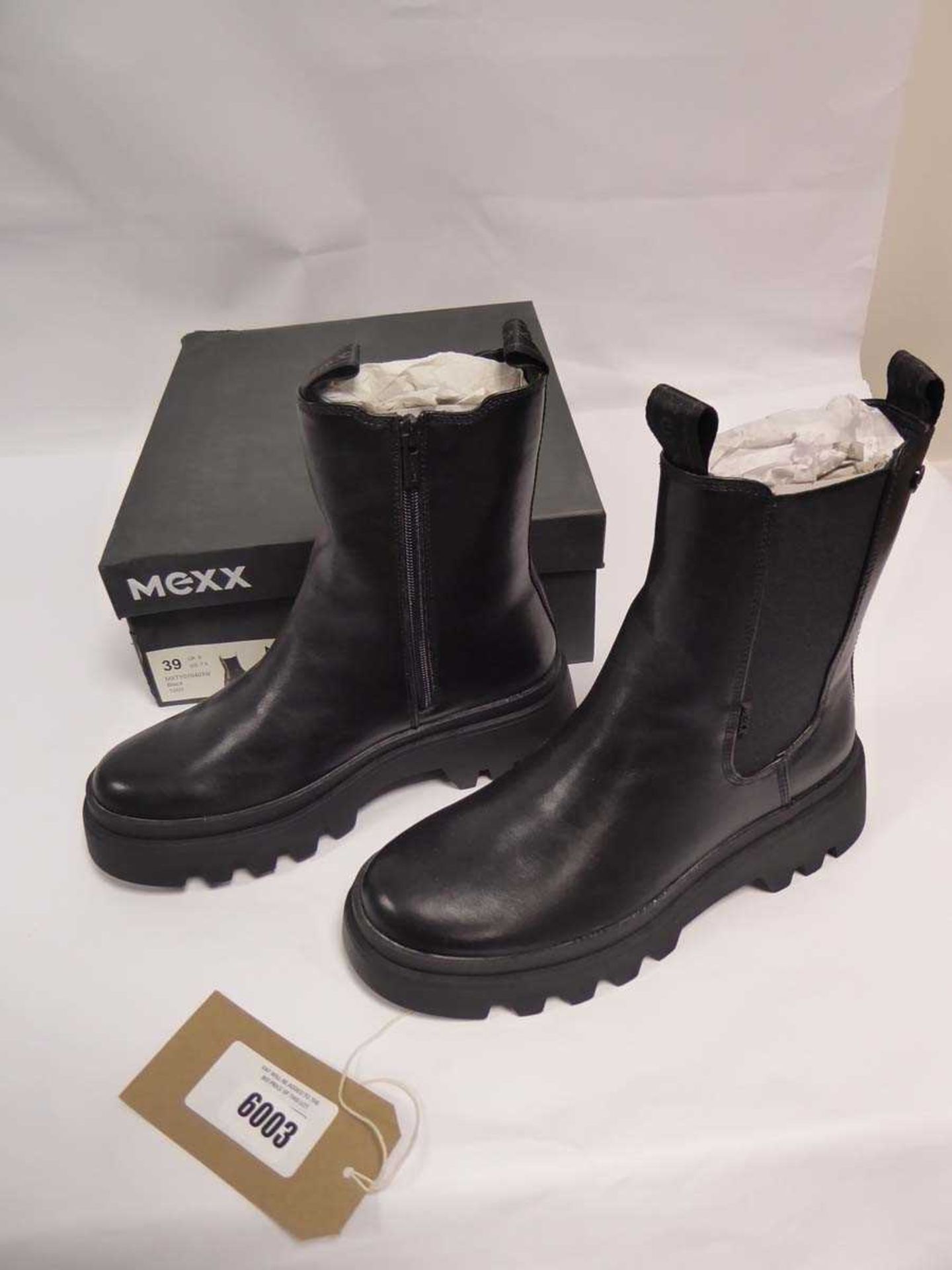 +VAT Pair of boxed Mexx Kayra ankle boots, size 6