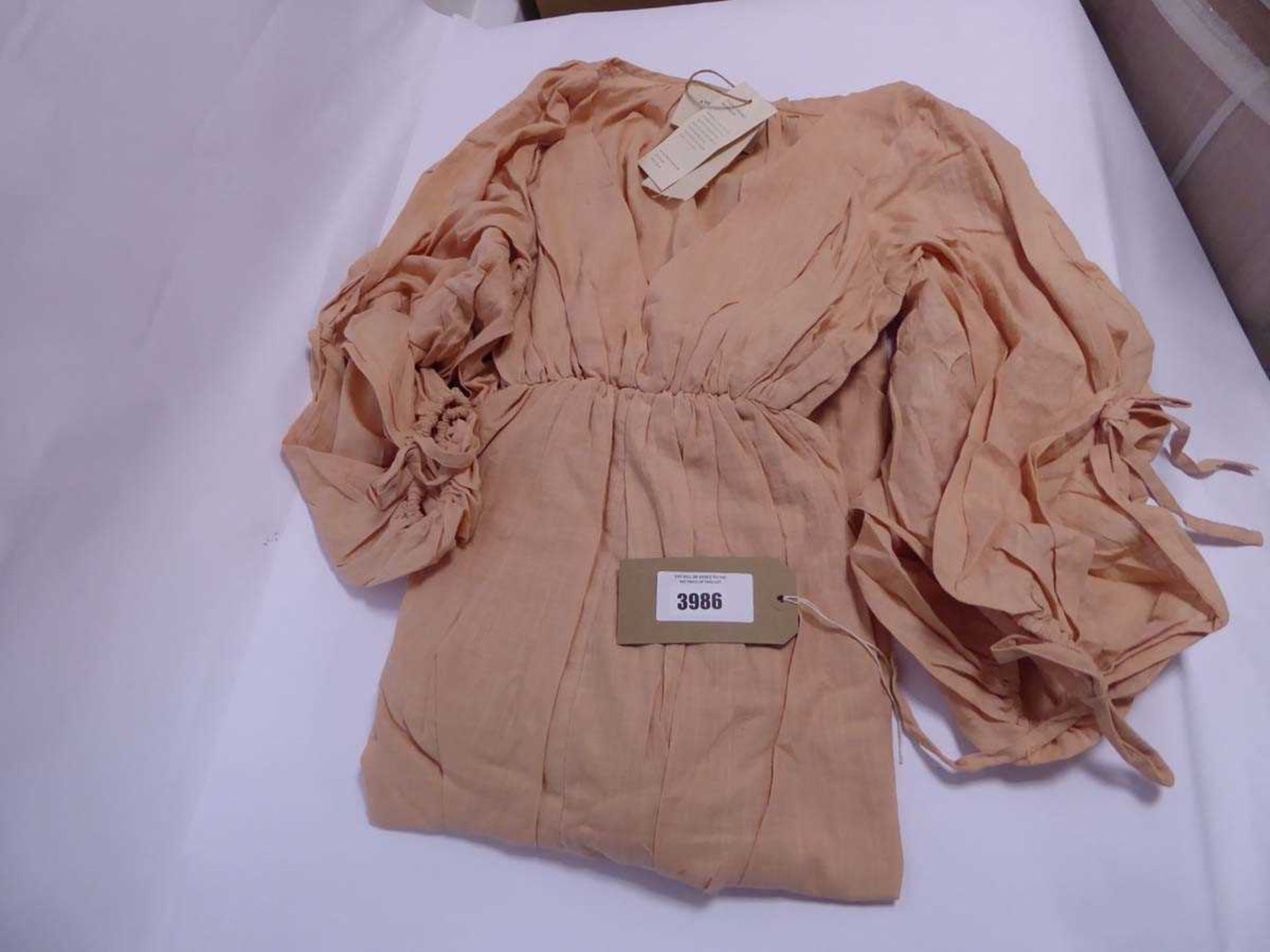 +VAT A Perfect Nomad Bohemia cotton dress in sandstone, size small (hanging)
