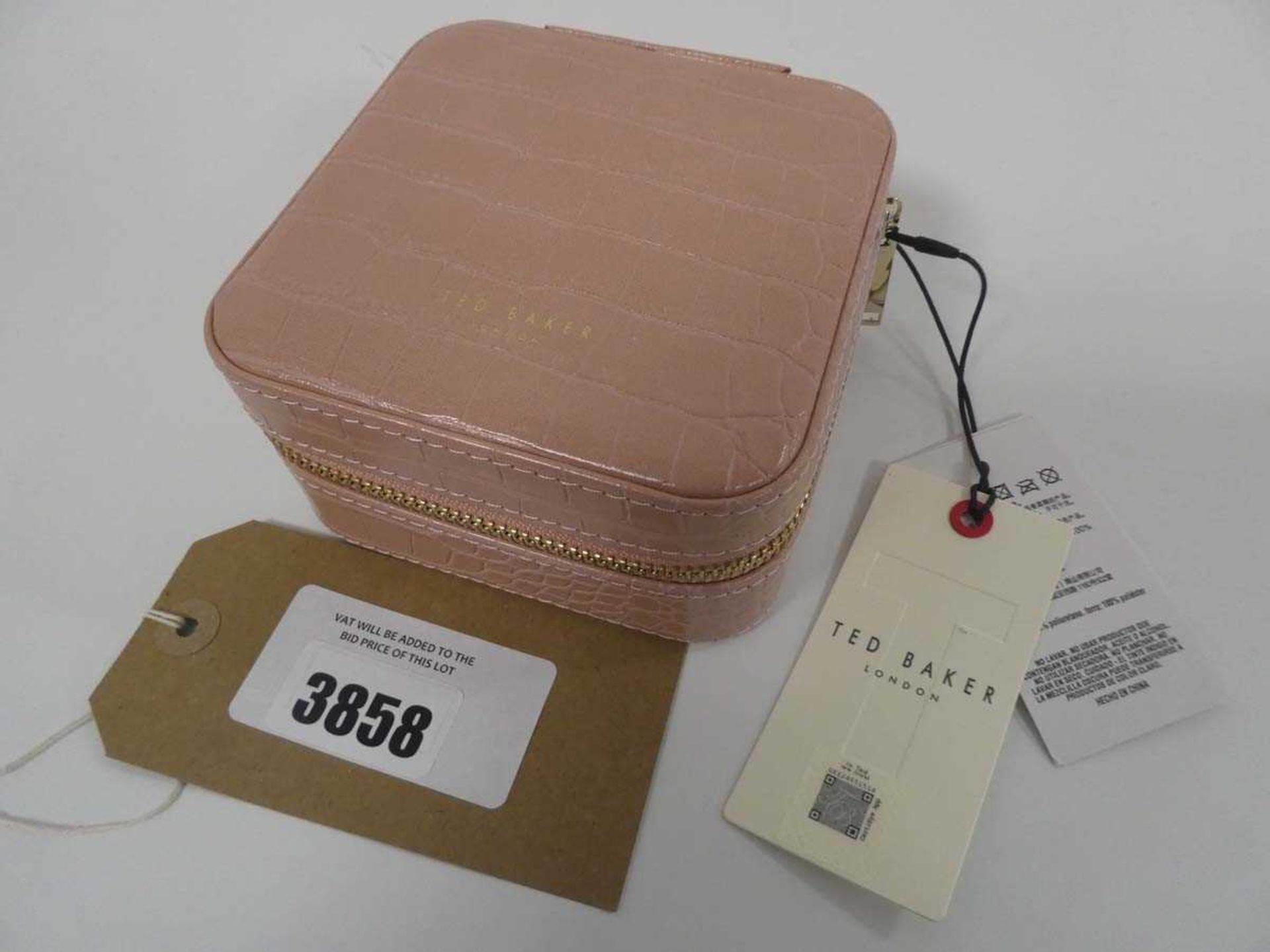 +VAT Ted Baker London croc jewelry case in pink