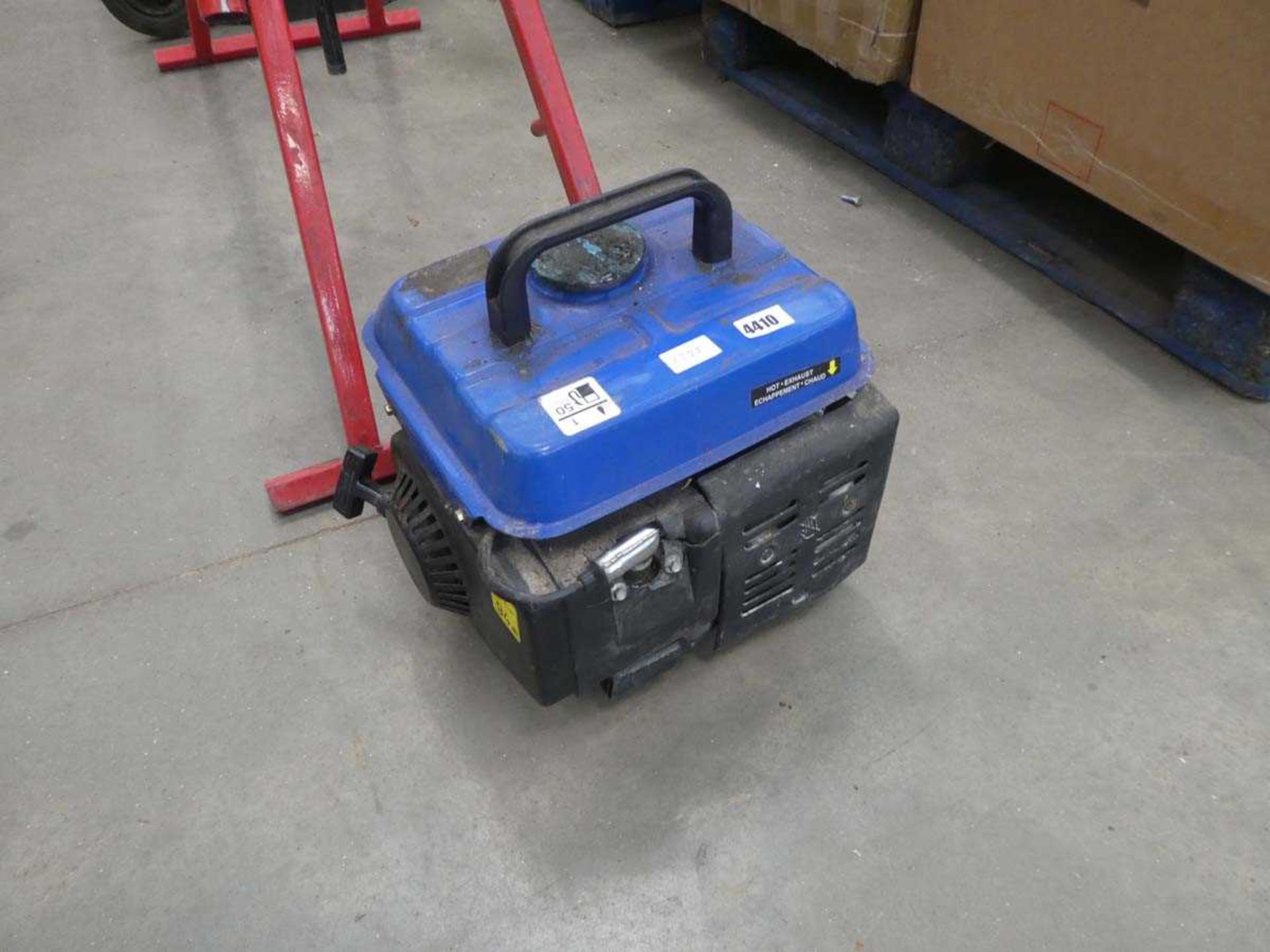 Small petrol powered blue generator