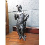 Spelter figure of a Roman