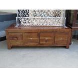 Jali coffee table with drawers under (a/f)