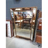 Distressed mirror in gilt frame