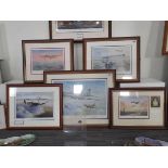 Four limited edition Keith Hill aeronautical prints:Combat for the 305th,Coming Home,Impregnable